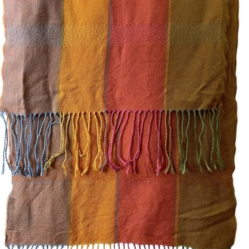MILHUA PERU BABY ALPACA AND SILK SCARF EUC 14x82